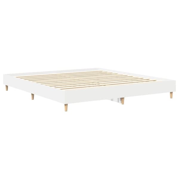 vidaXL sengestel uden madras 160x200 cm konstrueret træ hvid