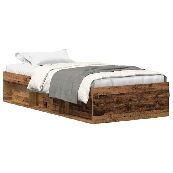 vidaXL Sengeramme uten madrass gammelt tre 90x190 cm konstruert tre