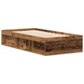 Miniatyrbilde 5 av 11: vidaXL Sengeramme uten madrass gammelt tre 90x190 cm konstruert tre