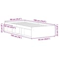 Miniatyrbilde 11 av 11: vidaXL Sengeramme uten madrass gammelt tre 90x190 cm konstruert tre