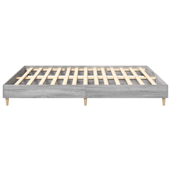 vidaXL Sengeramme uten madrass grå sonoma 180x200 cm konstruert tre