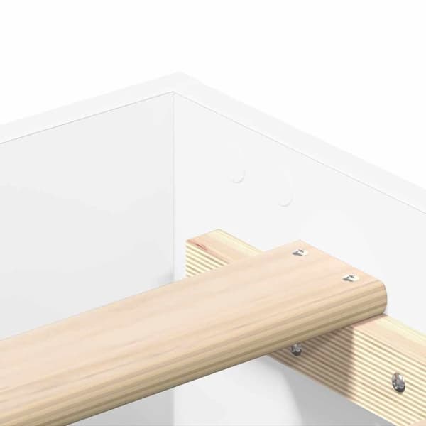 vidaXL Sengeramme uten madrass hvit 180x200 cm konstruert tre