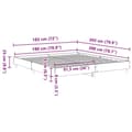 Miniatyrbilde 11 av 11: vidaXL Sengeramme uten madrass hvit 180x200 cm konstruert tre
