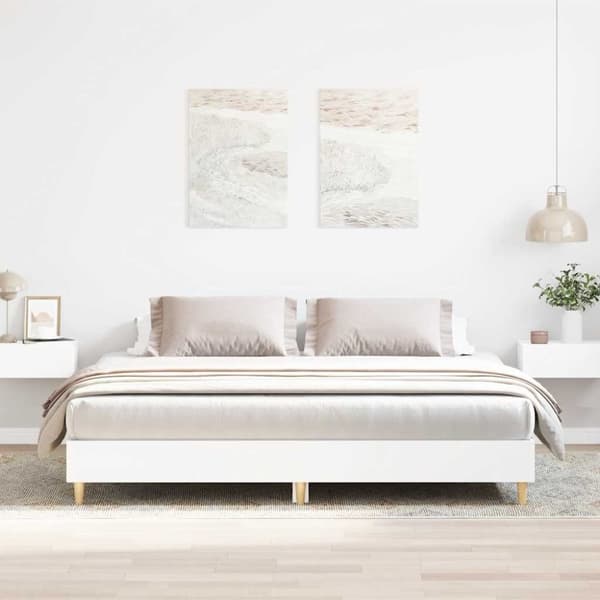 vidaXL Sengeramme uten madrass hvit 180x200 cm konstruert tre