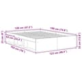 Miniatyrbilde 11 av 11: vidaXL Sengeramme uten madrass gammelt tre 120x190 cm konstruert tre