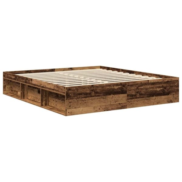 vidaXL sengestel uden madras 180x200 cm konstrueret træ antikt træ
