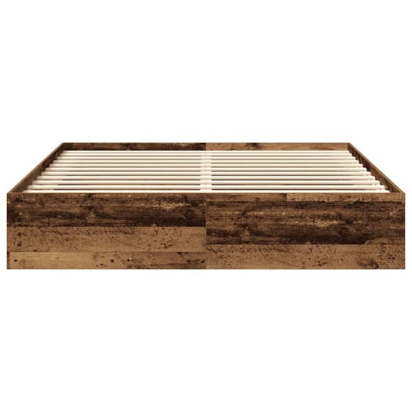 vidaXL sengestel uden madras 180x200 cm konstrueret træ antikt træ