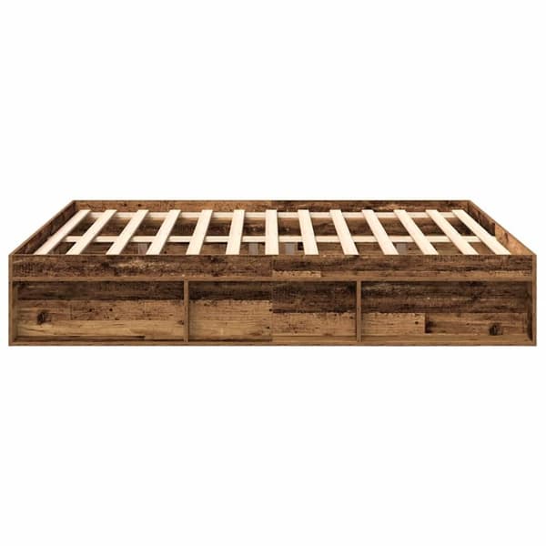 vidaXL sengestel uden madras 180x200 cm konstrueret træ antikt træ