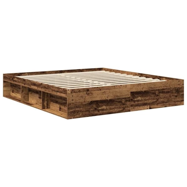 vidaXL sengestel uden madras 180x200 cm konstrueret træ antikt træ