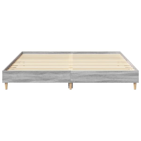 vidaXL sengestel uden madras 180x200 cm konstrueret træ grå sonoma-eg