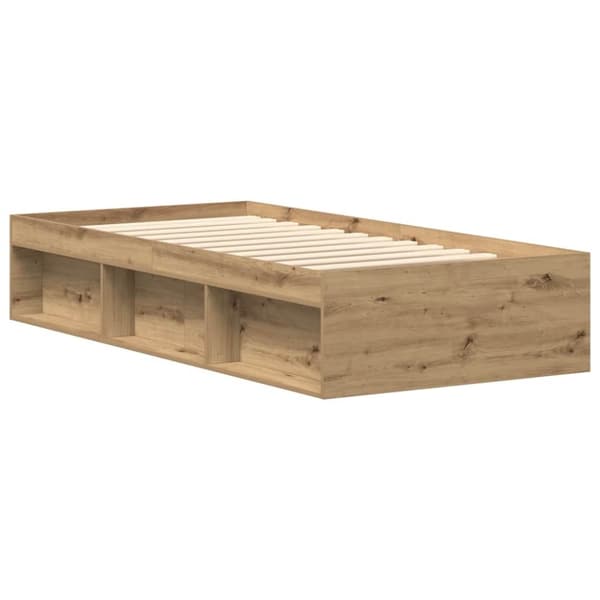 vidaXL Sengeramme uten madrass artisan eik 100x200 cm konstruert tre