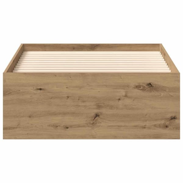 vidaXL Sengeramme uten madrass artisan eik 100x200 cm konstruert tre