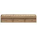 Miniatyrbilde 7 av 11: vidaXL Sengeramme uten madrass artisan eik 100x200 cm konstruert tre