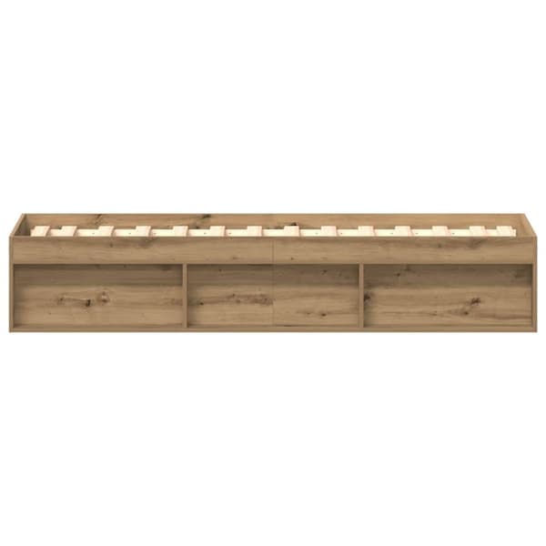 vidaXL Sengeramme uten madrass artisan eik 100x200 cm konstruert tre