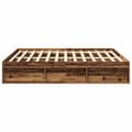 Miniatyrbilde 7 av 10: vidaXL Sengeramme uten madrass gammelt tre 180x200 cm konstruert tre