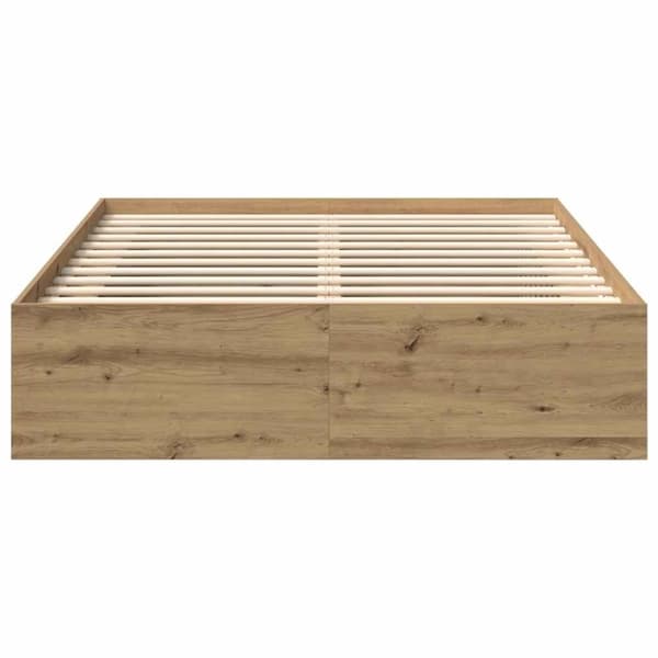 vidaXL Sengeramme uten madrass artisan eik 120x200 cm konstruert tre