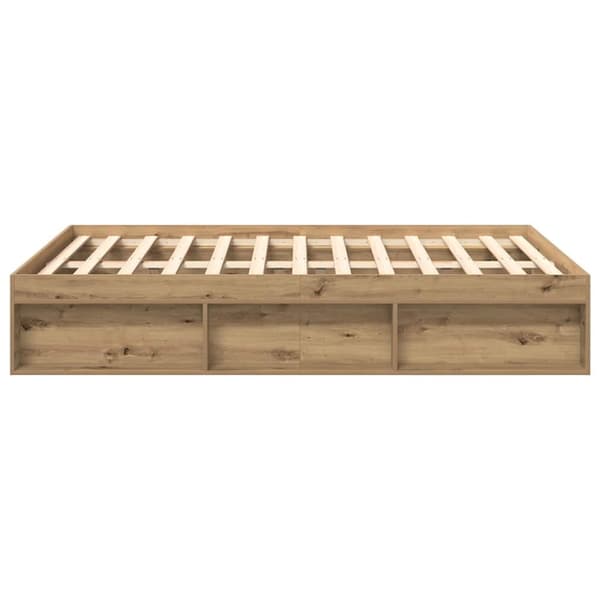 vidaXL Sengeramme uten madrass artisan eik 120x200 cm konstruert tre