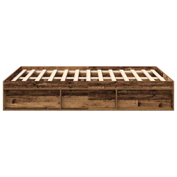 vidaXL Sengeramme uten madrass gammelt tre 140x190 cm konstruert tre