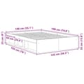 Miniatyrbilde 11 av 11: vidaXL Sengeramme uten madrass gammelt tre 140x190 cm konstruert tre