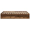 Miniatyrbilde 7 av 11: vidaXL Sengeramme uten madrass gammelt tre 140x200 cm konstruert tre