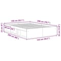 Miniatyrbilde 11 av 11: vidaXL Sengeramme uten madrass gammelt tre 140x200 cm konstruert tre
