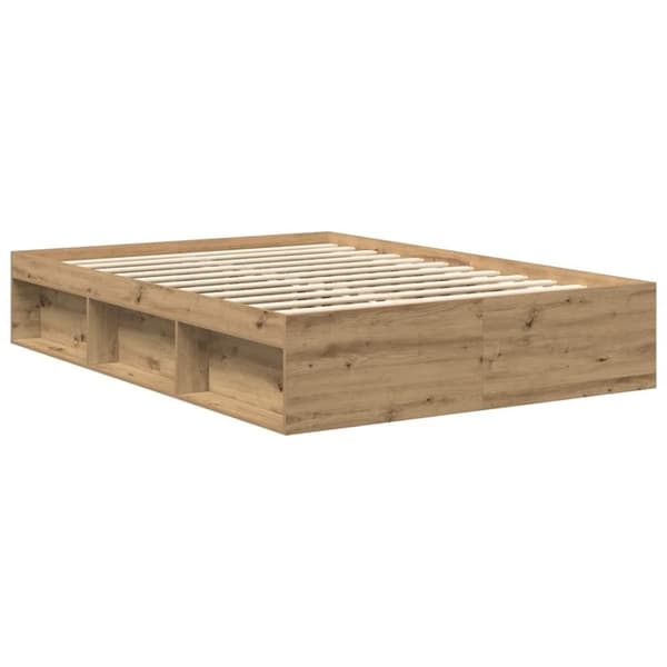 vidaXL Sengeramme uten madrass artisan eik 140x200 cm konstruert tre
