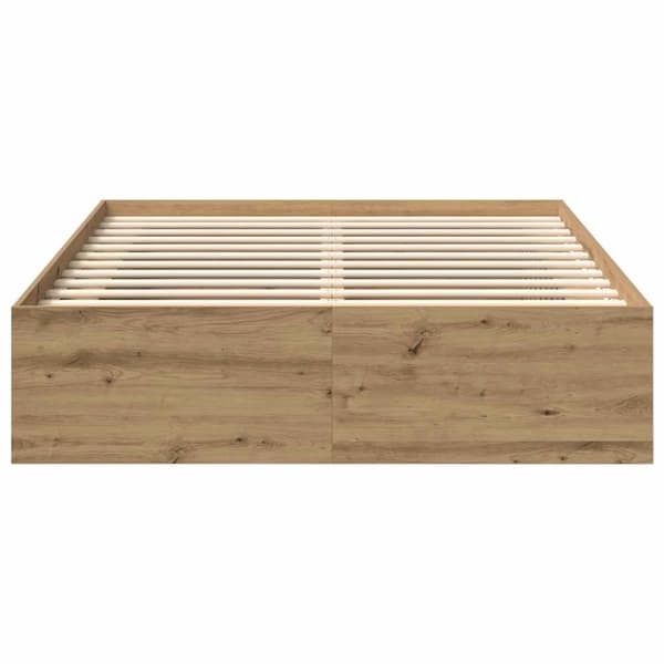 vidaXL Sengeramme uten madrass artisan eik 140x200 cm konstruert tre