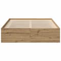 Miniatyrbilde 6 av 11: vidaXL Sengeramme uten madrass artisan eik 140x200 cm konstruert tre