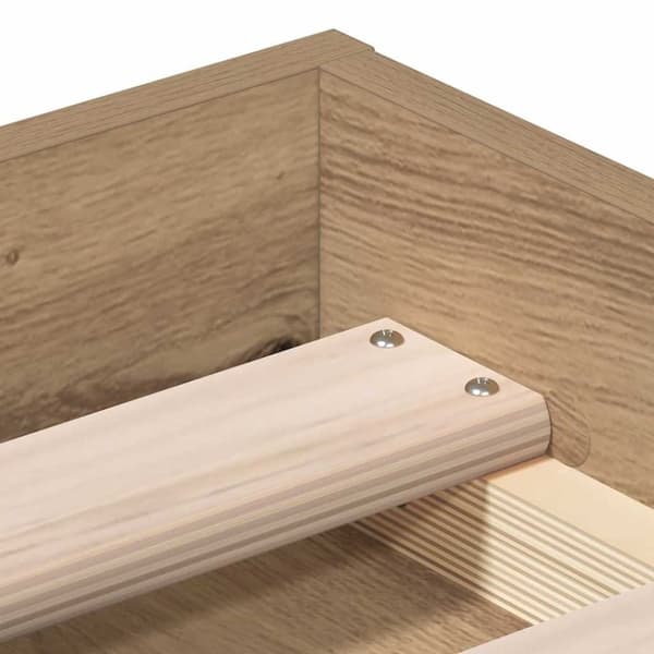 vidaXL Sengeramme uten madrass artisan eik 140x200 cm konstruert tre