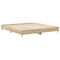 Miniatyrbilde 5 av 10: vidaXL Sengeramme uten madrass sonoma eik 180x200 cm konstruert tre