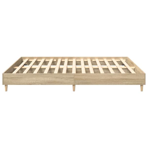 vidaXL Sengeramme uten madrass sonoma eik 180x200 cm konstruert tre
