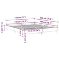 Miniatyrbilde 10 av 10: vidaXL Sengeramme uten madrass sonoma eik 180x200 cm konstruert tre