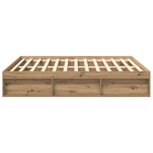 vidaXL Sengeramme uten madrass artisan eik 200x200 cm konstruert tre
