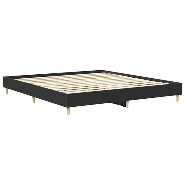 vidaXL Sengeramme uten madrass svart 160x200 cm konstruert tre