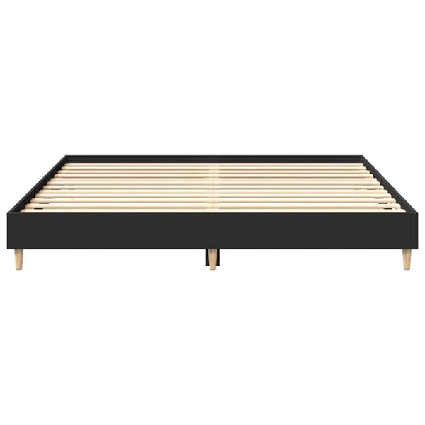 vidaXL Sengeramme uten madrass svart 160x200 cm konstruert tre