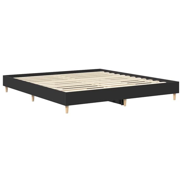 vidaXL Sengeramme uten madrass svart 160x200 cm konstruert tre