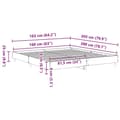 Miniatyrbilde 11 av 11: vidaXL Sengeramme uten madrass svart 160x200 cm konstruert tre