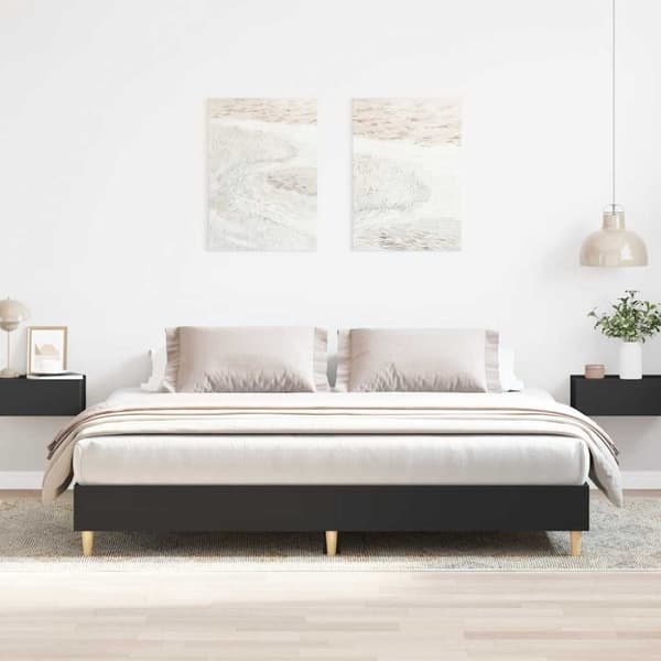 vidaXL Sengeramme uten madrass svart 160x200 cm konstruert tre
