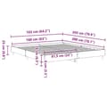 Pikkukuva 10 / 10: vidaXL Sängynrunko ilman patjaa ruskea tammi 160x200 cm tekninen puu