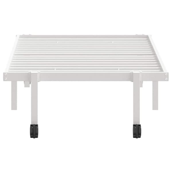 vidaXL Sängynrunko ilman patjaa Taitettava valkoinen 75x190 cm terästä
