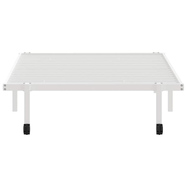 vidaXL Sängynrunko ilman patjaa Taitettava valkoinen 100x190 cm Teräs
