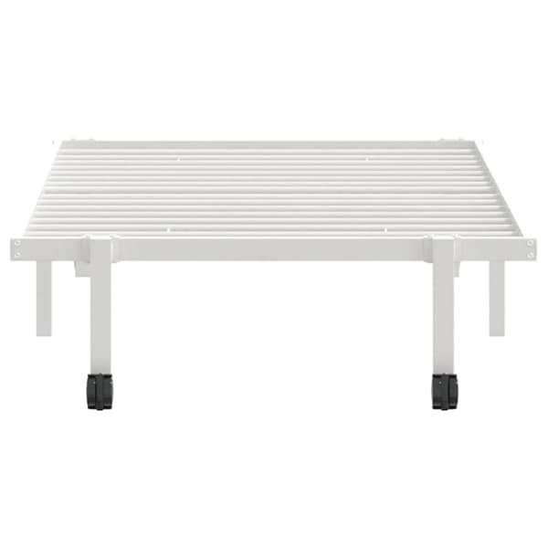 vidaXL Sängynrunko ilman patjaa Taitettava valkoinen 90x190 cm terästä
