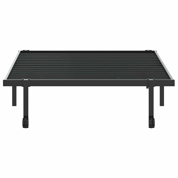 vidaXL Sängynrunko ilman patjaa Taitettava musta 100x200 cm terästä