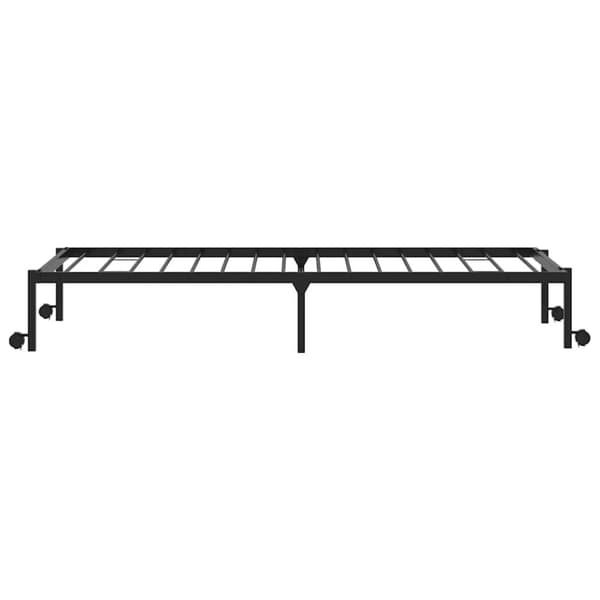 vidaXL Sängynrunko ilman patjaa Taitettava musta 100x200 cm terästä