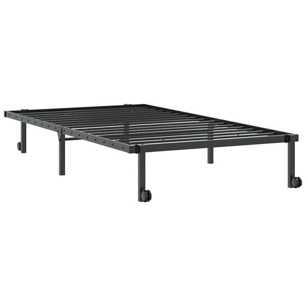 vidaXL Sängynrunko ilman patjaa Taitettava musta 100x200 cm terästä