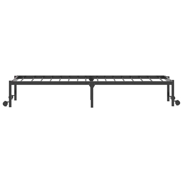 vidaXL Sängram utan madrass hopfällbar svart 90x190 cm stål