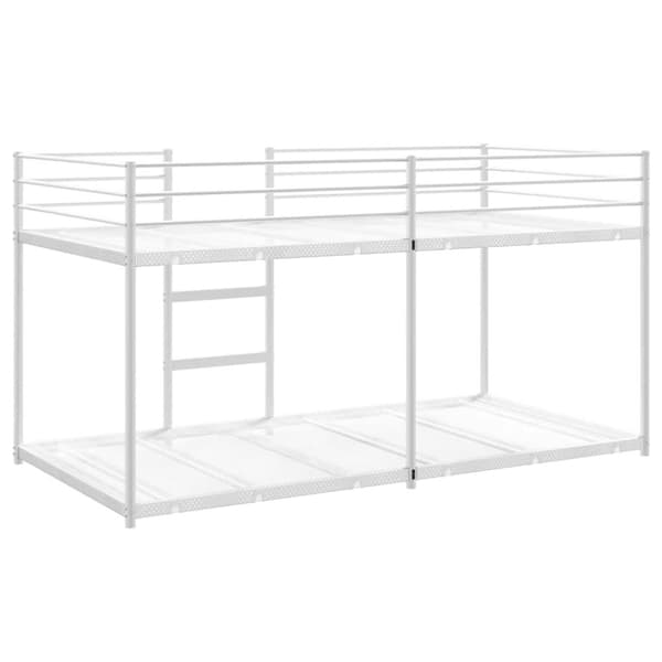 vidaXL køjeseng uden madras 90x200 cm stål hvid