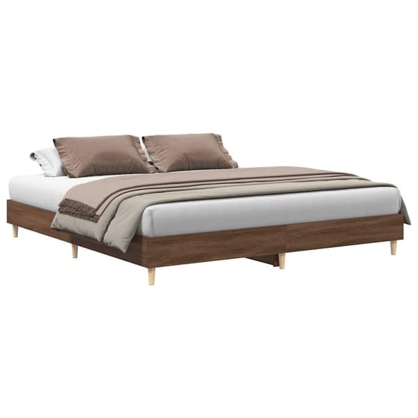 vidaXL Sengeramme uten madrass brun eik 160x200 cm konstruert tre
