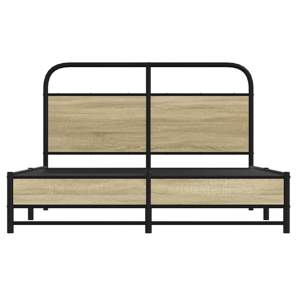 vidaXL Sengeramme uten madrass sonoma eik 140x200 cm konstruert tre