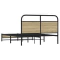 Miniatyrbilde 8 av 10: vidaXL Sengeramme uten madrass sonoma eik 140x200 cm konstruert tre
